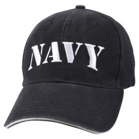 ROTHCO čepice s vyšitým nápisem NAVY vintage TMAVĚ MODRÁ