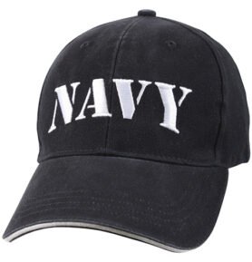 ROTHCO čepice s vyšitým nápisem NAVY vintage TMAVĚ MODRÁ