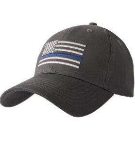 ROTHCO čepice baseball US vlajka s modrou linkou ŠEDÁ