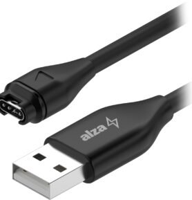 AlzaPower USB-A nabíjecí/datový kabel pro Garmin Fenix, Vívoactive, Venu, Forerunner – 1m