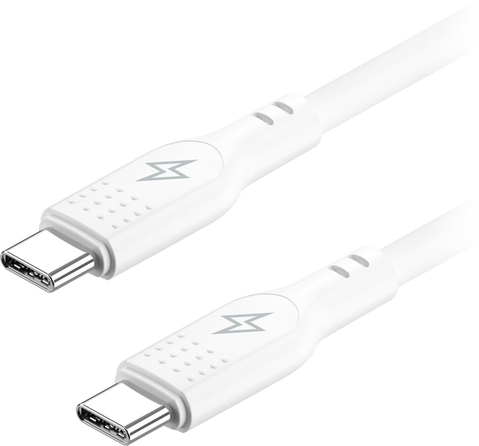 AlzaPower SilkCore USB-C / USB-C 2.0 5A, 240W, 2m, bílý