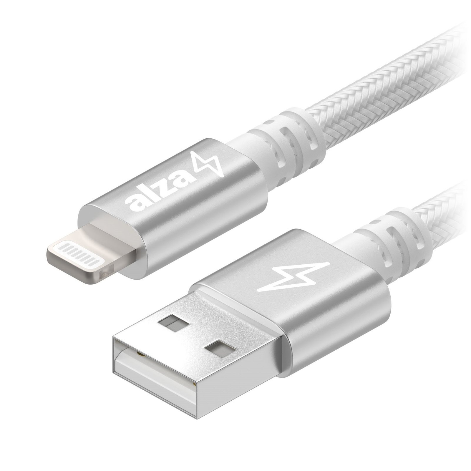 AlzaPower AluCore USB-A to Lightning MFi (C189) 2m stříbrný