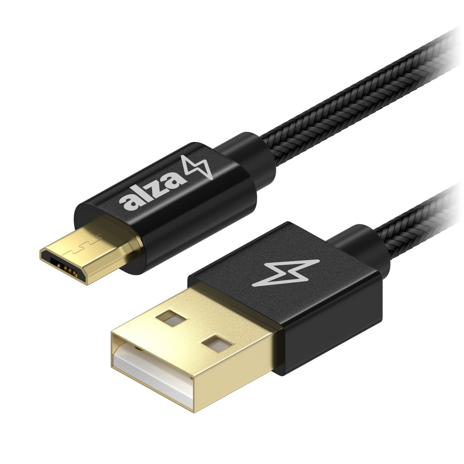 AlzaPower AluCore USB-A to Micro USB 0.5m černý