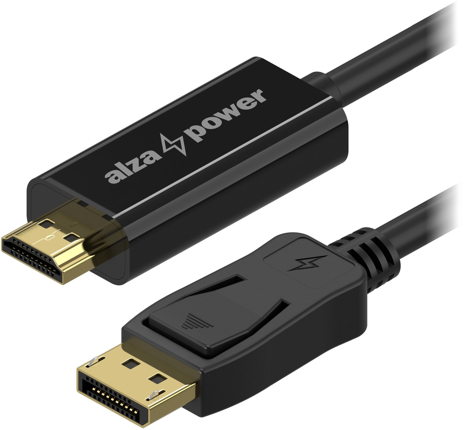 AlzaPower Core DisplayPort (M) na HDMI (M) 4K 1.5m černý