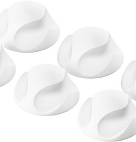 AlzaPower Cable Clips 6 pcs bílé