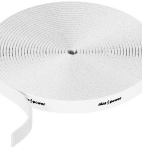 AlzaPower VelcroStrap+ Roll 3m bílá