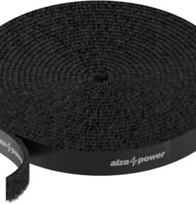AlzaPower VelcroStrap+ Roll 5m černá