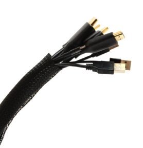 AlzaPower Velcrostrap+ Cable Tube 2m černá