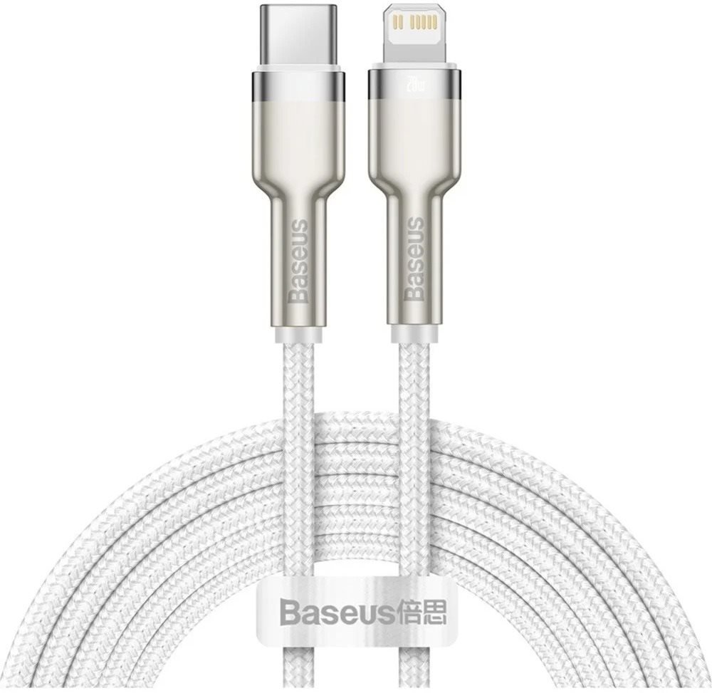 Baseus Cafule Series nabíjecí / datový kabel USB-C na Lightning PD 20W 2m, bílá
