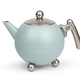 Bredemeijer Dvoustěnná konvička na čaj Duet Bella Ronde 1,2L Light Blue