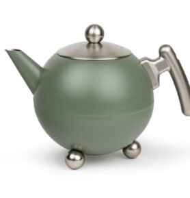 Bredemeijer Dvoustěnná konvička na čaj Duet Bella Ronde 1,2L Army Green