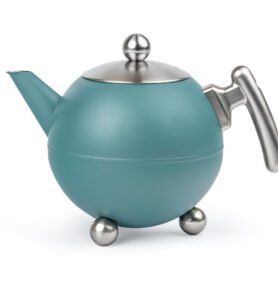 Bredemeijer Dvoustěnná konvička na čaj Duet Bella Ronde 1,2L Sea Blue