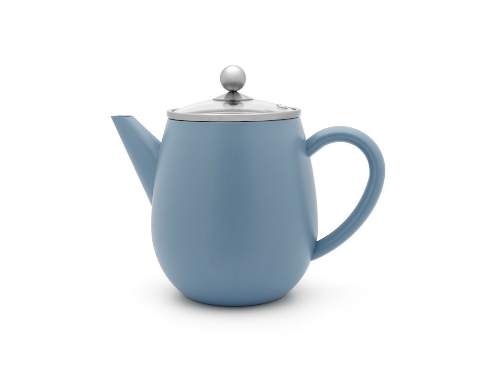 Bredemeijer Dvoustěnná konvička na čaj Duet Eva 1,1l modrá