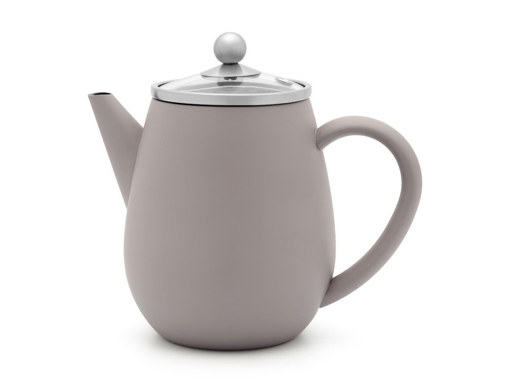 Bredemeijer Dvoustěnná konvička na čaj Duet Eva 0,5l šedá