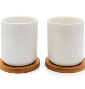 Bredemeijer Hrnek Umea 200ml s podtáckem White (sada 2 ks)