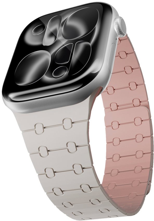 Epico Magnetic+ Silicone řemínek Apple Watch SE 40mm/Series 1-9 38/40/41mm, 10-11 42mm - bílý