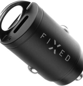 FIXED PD Rapid Charge Car Mini s 2xUSB-C výstupem podpora PD 30W černá