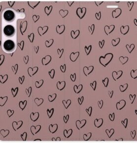 iSaprio Flip pouzdro Heart Dark 02 pro Samsung Galaxy S23 5G