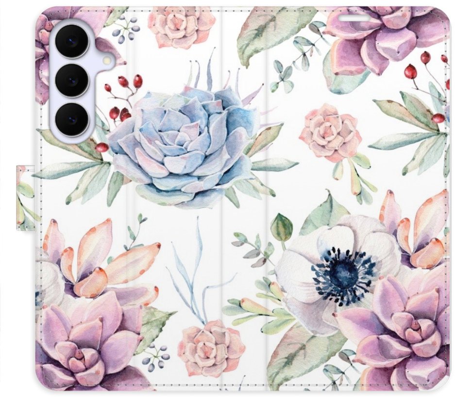 iSaprio Flip pouzdro Succulents Pattern pro Samsung Galaxy S25 FE