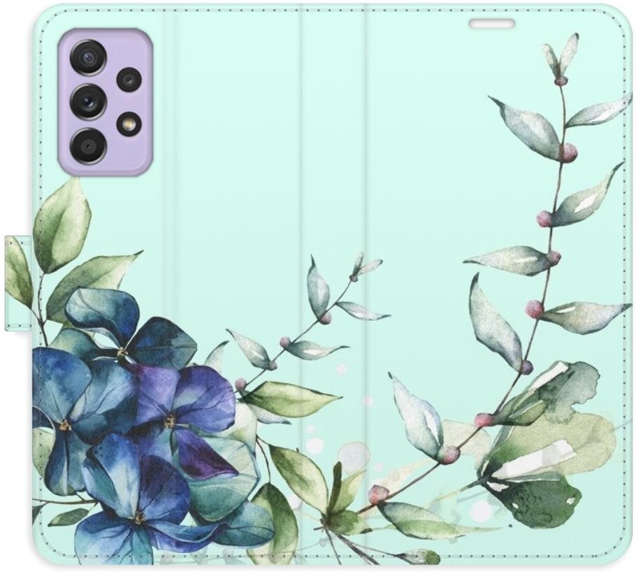 iSaprio flip pouzdro Blue Flowers pro Samsung Galaxy A52 / A52 5G / A52s