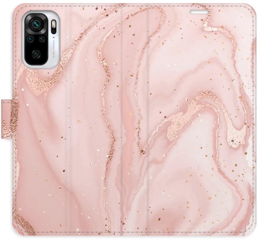 iSaprio flip pouzdro RoseGold Marble pro Xiaomi Redmi Note 10 / Note 10S