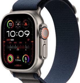 Apple Watch Ultra 2 49mm titanové pouzdro s modrým alpským tahem - Small