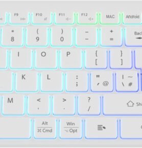 CANYON HKB-W11 EN/CS RGB Dual Mode Wireless White- CZ