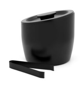 Leopold Vienna Dvoustěnný kbelík na led s víkem a kleštičkami 2,0 l Black