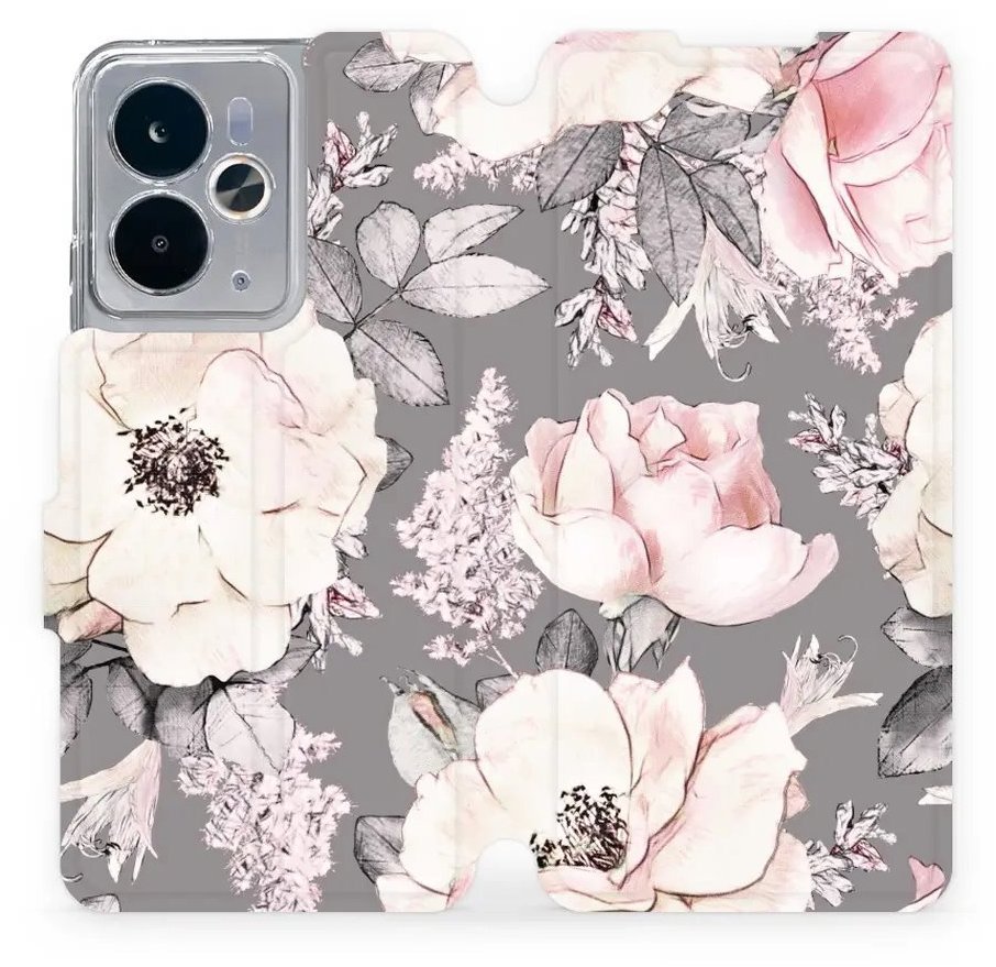 Mobiwear Flip knížkové pro Realme 14T 5G - Květy