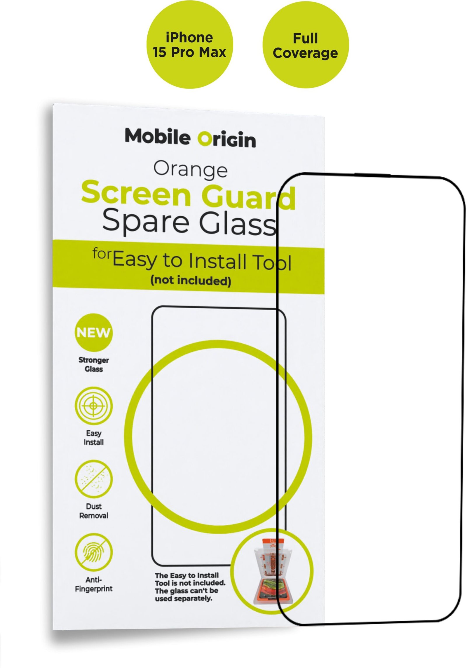 Mobile Origin Orange Screen Guard Spare Glass iPhone 15 Pro Max