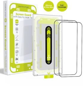 Mobile Origin Screen Guard With Easy Applicator 2 Pack iPhone 16 Pro Max