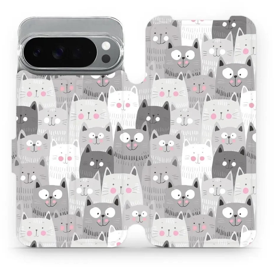 Mobiwear flip knížkové pro Google Pixel 10 Pro XL - Kočičky