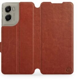 Mobiwear Flip pouzdro pro Motorola Edge 70 hnědé a šedé