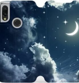 Flipové pouzdro na mobil Xiaomi Redmi 7 - V145P Noční obloha s měsícem