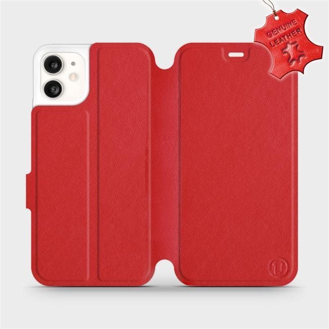 Flip pouzdro na mobil Apple iPhone 11 - Červené - kožené -   Red Leather