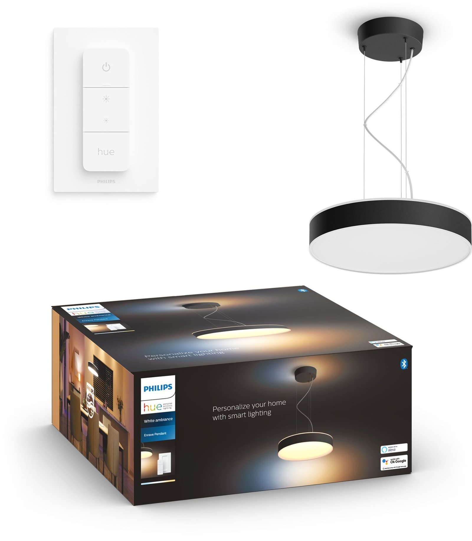 Philips Hue Enrave závěsné černé