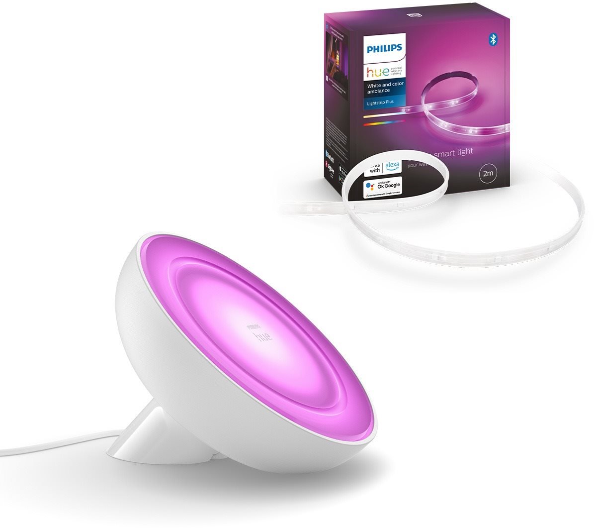 Philips Hue Lightstrip Plus V4 + Philips Hue Bloom gen4 white