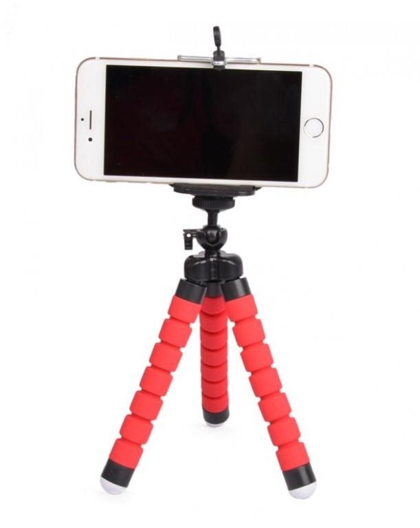 TopQ stativ pro mobilní telefon červený