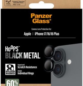 PanzerGlass Hoops Apple iPhone 17/16/16 Plus černé