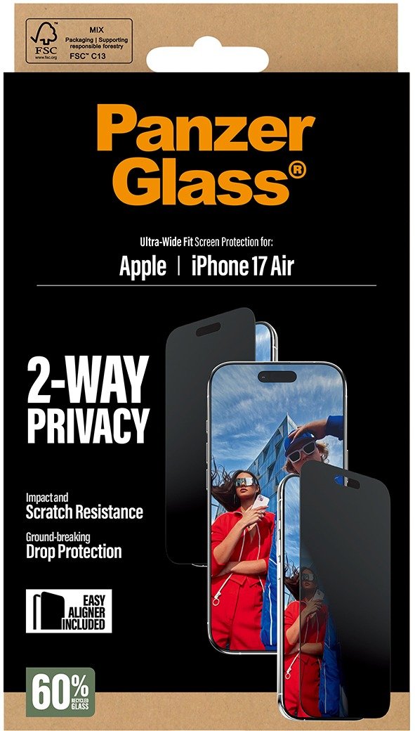 PanzerGlass Privacy Apple iPhone Air s instalačním rámečkem