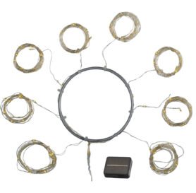 Sirius Solární LED světelný řetěz Knirke Parasol, 8x1,5m+2m, 96L