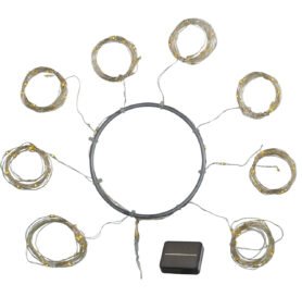 Sirius Solární LED světelný řetěz Knirke Parasol, 8x2m+2m, 128L