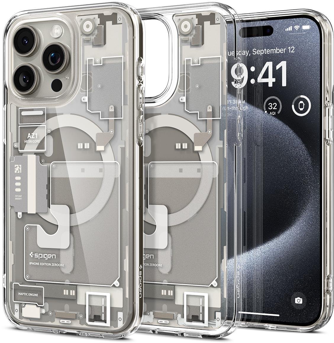Spigen Ultra Hybrid MagSafe Zero One Natural Titanium iPhone 15 Pro