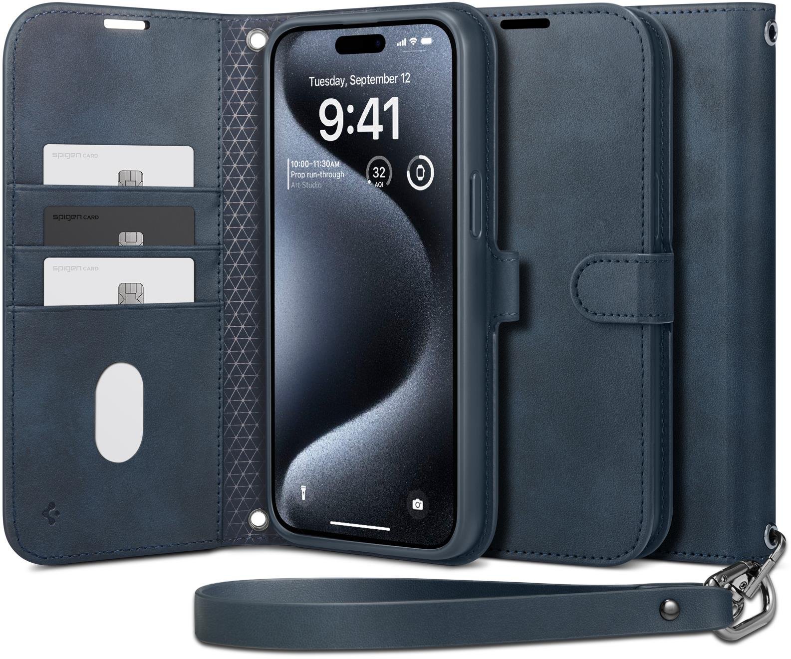 Spigen Wallet S Pro Navy iPhone 15 Pro Max