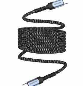 Swissten magnetický kabel samonavíjecí USB-C / USB-C 1 m