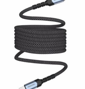 Swissten magnetický kabel samonavíjecí USB-C / Lightning 1 m