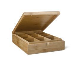 Bredemeijer Krabička na čaj Bamboo, 9 přihrádek bez okénka