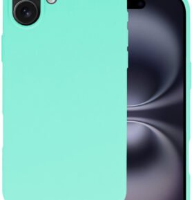 TopQ Silicone Lite na iPhone 16 mint