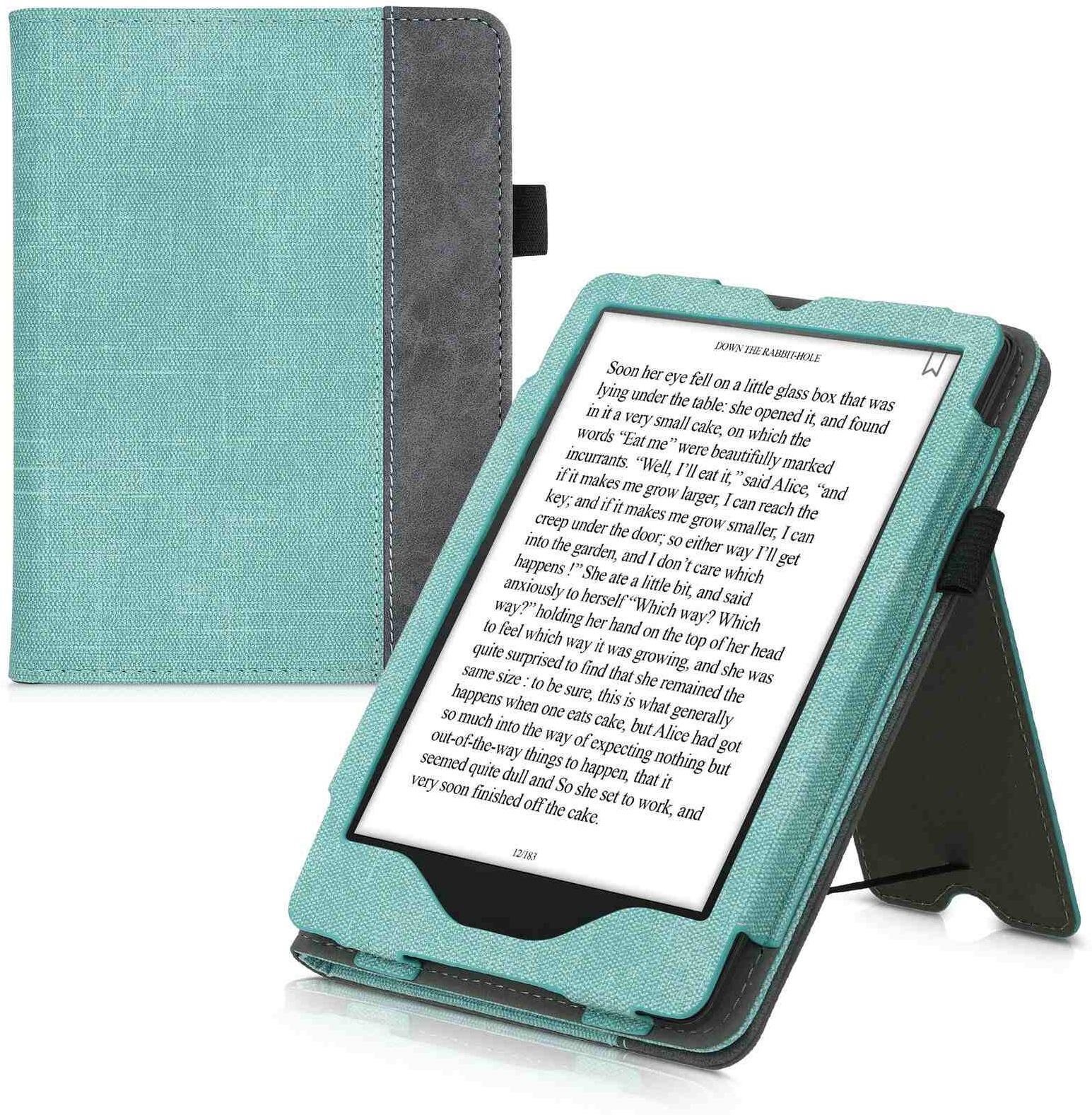 KW Mobile - Double Leather - KW5626101 - Pouzdro pro Amazon Kindle Paperwhite 5 (2021) - grey, mint