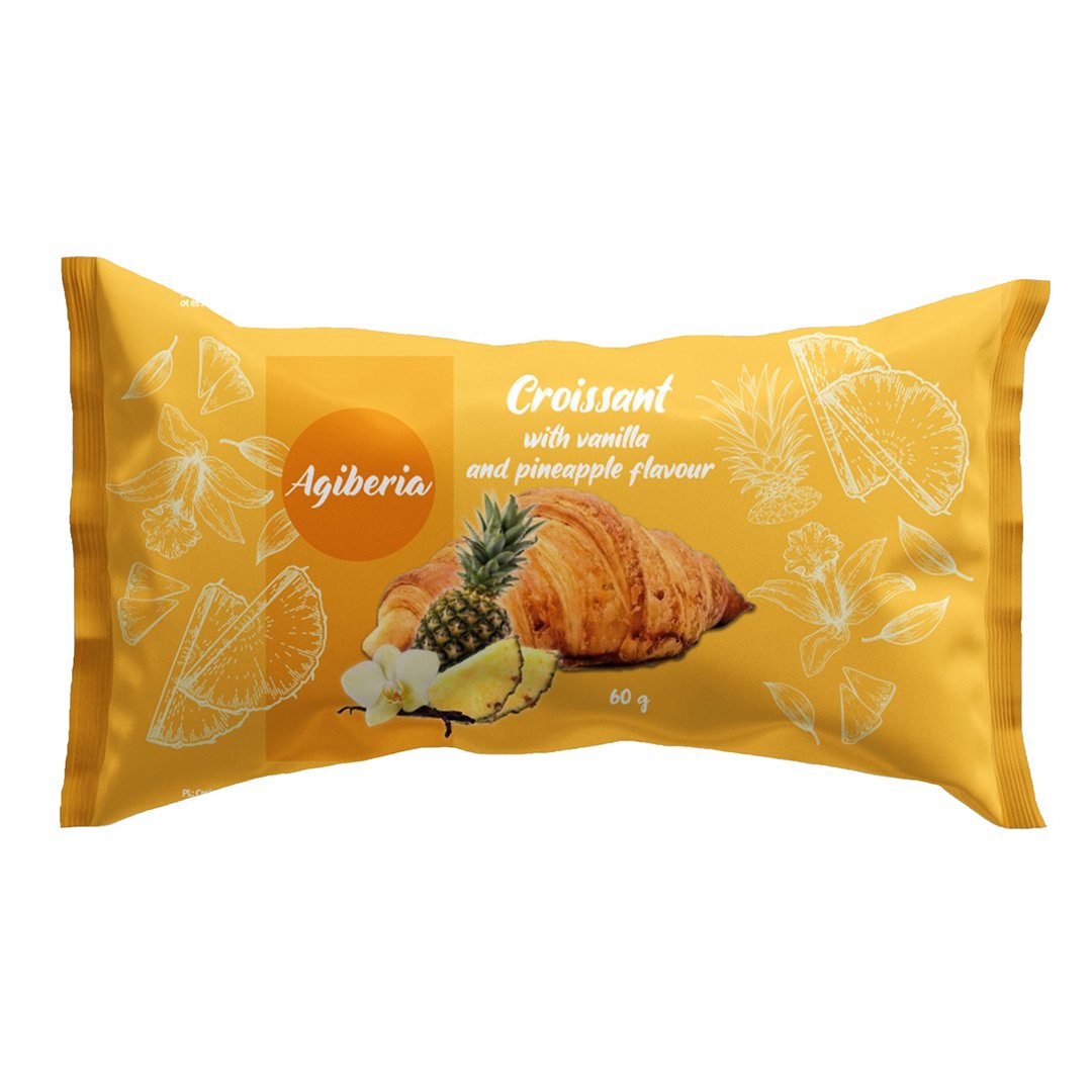 AGIBERIA Croissant with pineapple and vanilla filling 60 G (30ks)